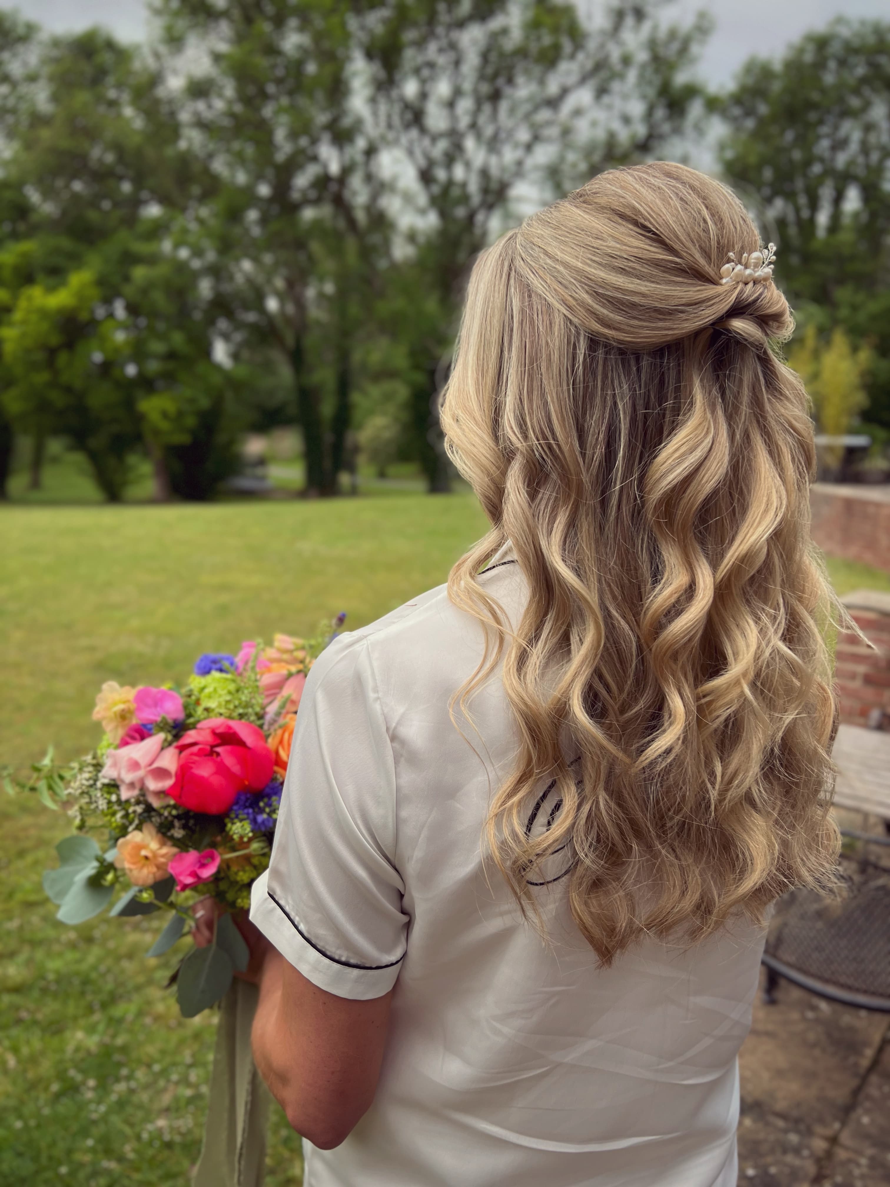 Bridal hair styling